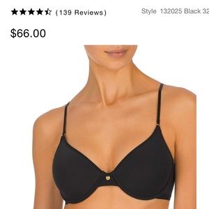 Black lightly lined bra
